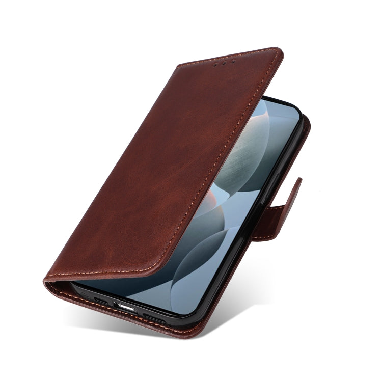 For Xiaomi Redmi K70 / K70 Pro Classic Calf Texture Flip Leather Phone Case(Brown) - Xiaomi Cases by PMC Jewellery | Online Shopping South Africa | PMC Jewellery | Buy Now Pay Later Mobicred