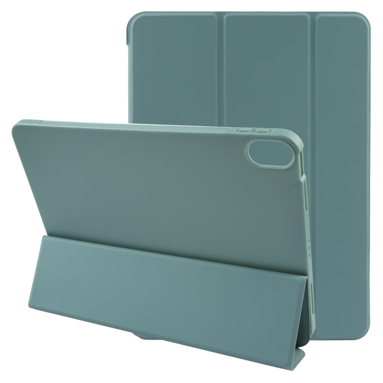 For iPad 10.9 2022 / Air 5 / Air 4 GEBEI 3-folding Holder Shockproof Flip Leather Tablet Case(Dark Green) - free shipping - PMc TechLife - Order now!