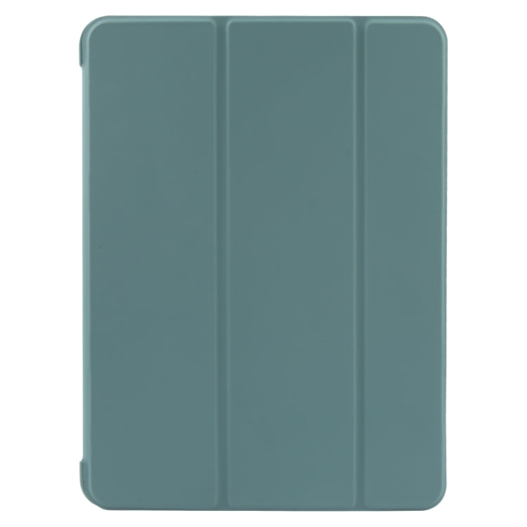 For iPad 10.9 2022 / Air 5 / Air 4 GEBEI 3-folding Holder Shockproof Flip Leather Tablet Case(Dark Green) - free shipping - PMc TechLife - Order now!