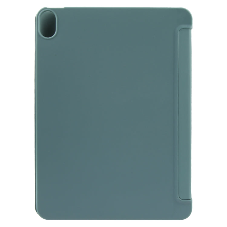 For iPad 10.9 2022 / Air 5 / Air 4 GEBEI 3-folding Holder Shockproof Flip Leather Tablet Case(Dark Green) - free shipping - PMc TechLife - Order now!