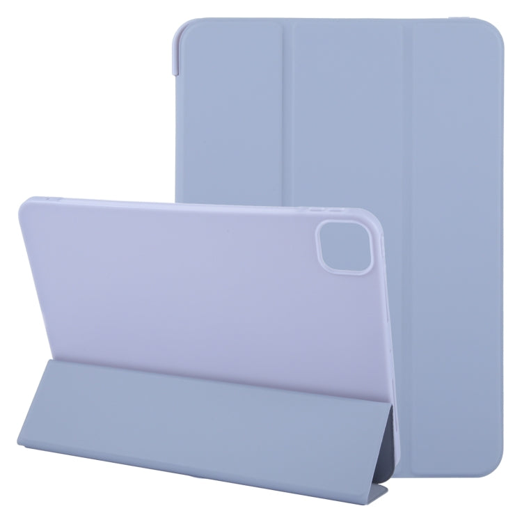 For iPad Air 11 2024 GEBEI 3-folding Holder Shockproof Flip Leather Tablet Case(Light Purple) - iPad Air 11 2024 Cases by GEBEI | Online Shopping South Africa | PMC TechLife | Buy Now Pay Later Mobicred
