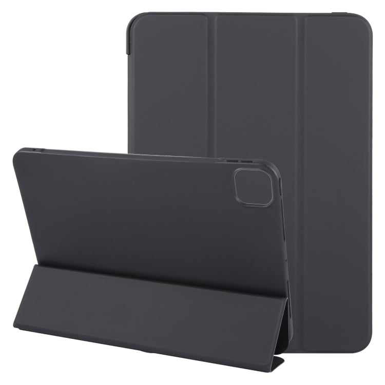 For iPad Air 11 2025 / 2024 GEBEI 3-folding Holder Shockproof Flip Leather Tablet Case(Black) - iPad Air 11 2025 / 2024 Cases by GEBEI | Online Shopping South Africa | PMC TechLife | Buy Now Pay Later Mobicred