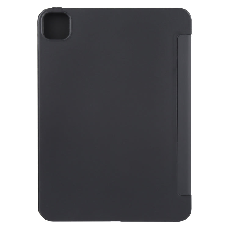 For iPad Air 11 2025 / 2024 GEBEI 3-folding Holder Shockproof Flip Leather Tablet Case(Black) - iPad Air 11 2025 / 2024 Cases by GEBEI | Online Shopping South Africa | PMC TechLife | Buy Now Pay Later Mobicred