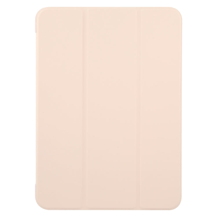 For iPad Air 11 2024 GEBEI 3-folding Holder Shockproof Flip Leather Tablet Case(Pink) - iPad Air 11 2024 Cases by GEBEI | Online Shopping South Africa | PMC TechLife | Buy Now Pay Later Mobicred