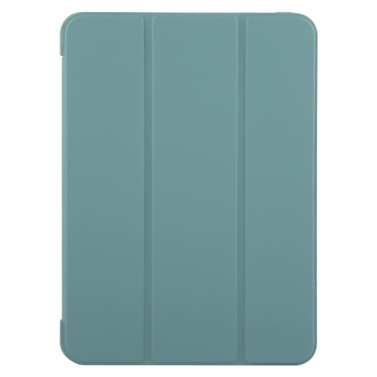 For iPad Pro 11 2024 GEBEI 3-folding Holder Shockproof Flip Leather Tablet Case(Dark Green) - iPad Pro 11 2024 Cases by GEBEI | Online Shopping South Africa | PMC TechLife | Buy Now Pay Later Mobicred
