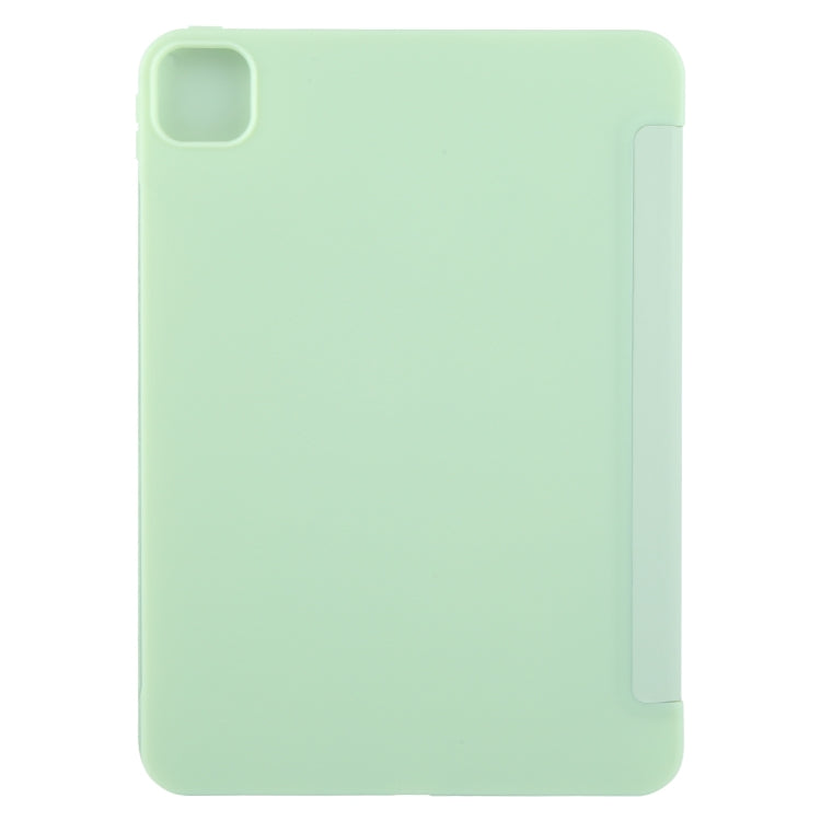 For iPad Pro 11 2024 GEBEI 3-folding Holder Shockproof Flip Leather Tablet Case(Green) - iPad Pro 11 2024 Cases by GEBEI | Online Shopping South Africa | PMC TechLife | Buy Now Pay Later Mobicred