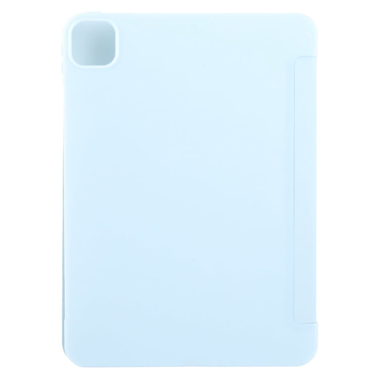 For iPad Air 13 2024 GEBEI 3-folding Holder Shockproof Flip Leather Tablet Case(Sky Blue) - iPad Air 13 2024 Cases by GEBEI | Online Shopping South Africa | PMC TechLife | Buy Now Pay Later Mobicred