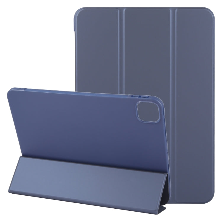 For iPad Air 13 2025 / 2024 GEBEI 3-folding Holder Shockproof Flip Leather Tablet Case(Dark Blue) - iPad Air 13 2025 / 2024 Cases by GEBEI | Online Shopping South Africa | PMC TechLife | Buy Now Pay Later Mobicred