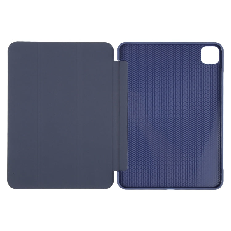 For iPad Air 13 2025 / 2024 GEBEI 3-folding Holder Shockproof Flip Leather Tablet Case(Dark Blue) - iPad Air 13 2025 / 2024 Cases by GEBEI | Online Shopping South Africa | PMC TechLife | Buy Now Pay Later Mobicred