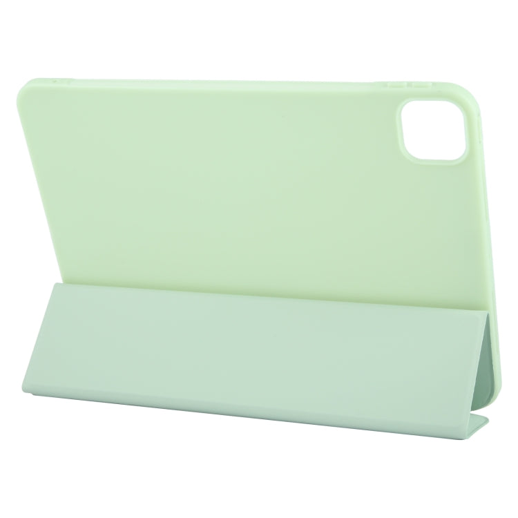 For iPad Pro 13 2024 GEBEI 3-folding Holder Shockproof Flip Leather Tablet Case(Green) - iPad Pro 13 2024 Cases by GEBEI | Online Shopping South Africa | PMC TechLife | Buy Now Pay Later Mobicred