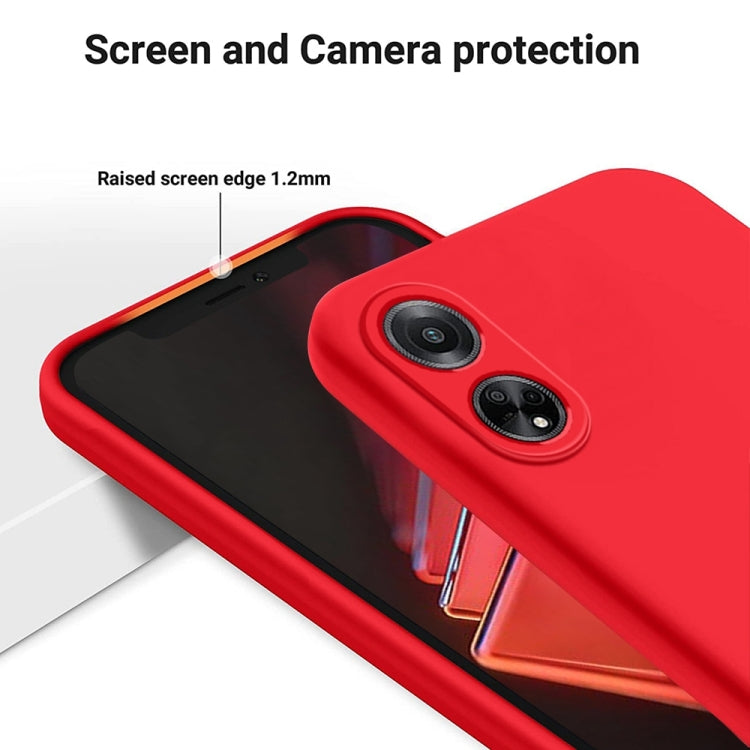 For OPPO F23 5G / A98 5G / A1 5G Solid Color Liquid Silicone Dropproof Full Coverage Phone Case(Red) - OPPO Cases by PMC TechLife | Online Shopping South Africa | PMC TechLife | Buy Now Pay Later Mobicred