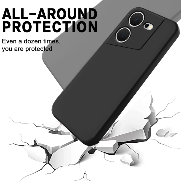 For Tecno Pova 5 Pure Color Liquid Silicone Shockproof Phone Case(Black) - Tecno Cases by PMC TechLife | Online Shopping South Africa | PMC TechLife | Buy Now Pay Later Mobicred