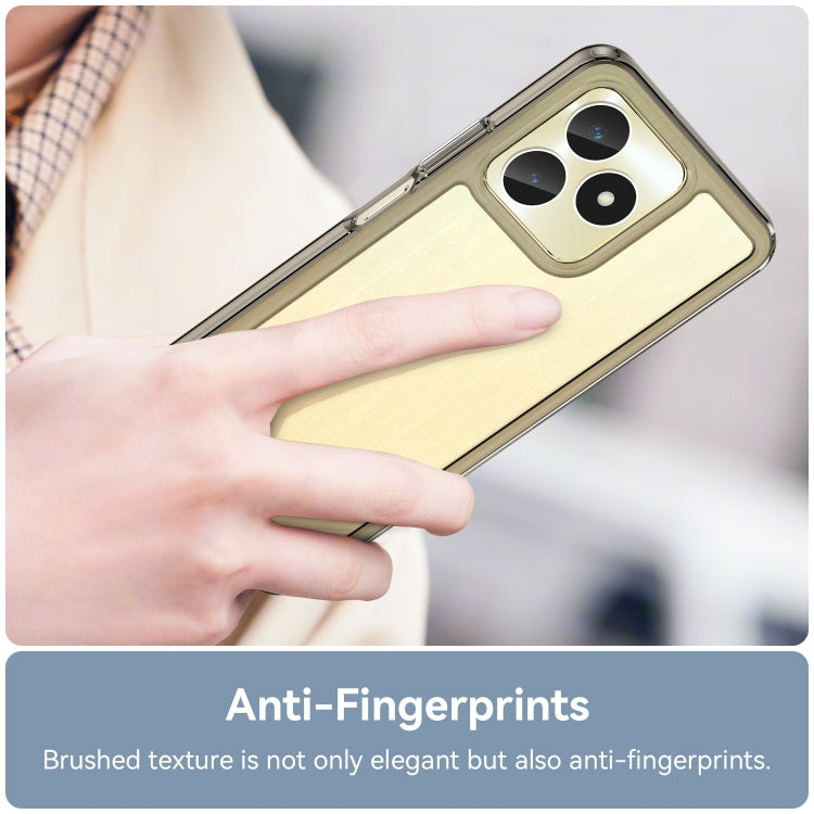 For Realme C51 Colorful Series Acrylic Hybrid TPU Phone Case(Transparent Grey) - Realme Cases by PMC TechLife | Online Shopping South Africa | PMC TechLife
