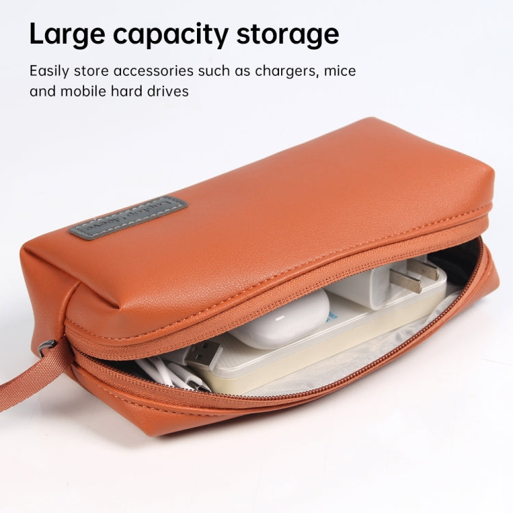 Waterproof PU Leather Laptop Accessory Bag(Grey) - Other by PMC TechLife | Online Shopping South Africa | PMC TechLife | Buy Now Pay Later Mobicred