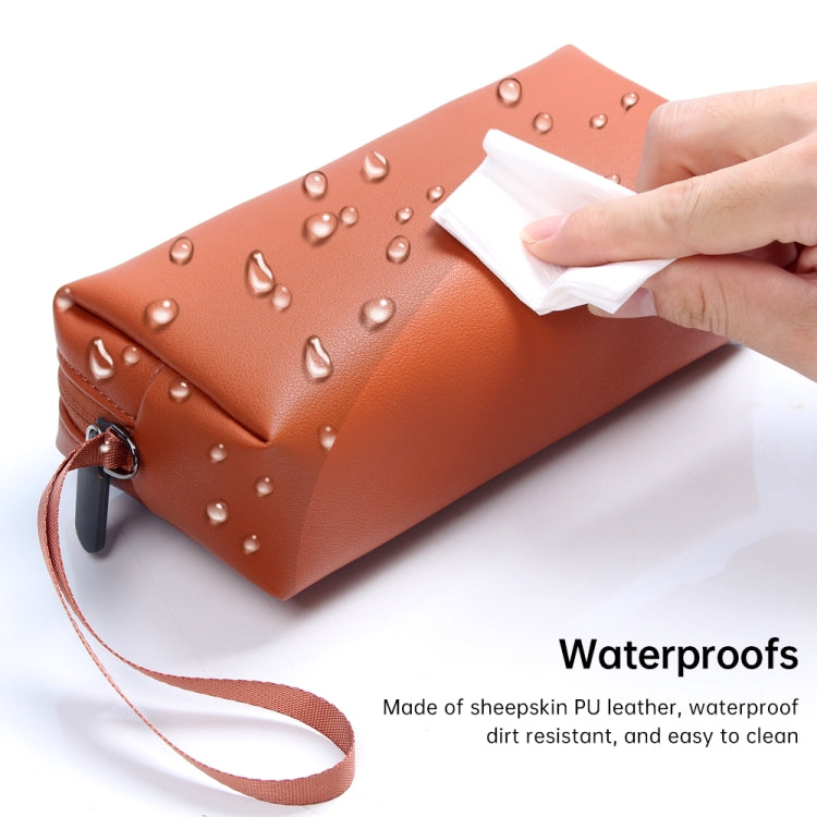 Waterproof PU Leather Laptop Accessory Bag(Grey) - Other by PMC TechLife | Online Shopping South Africa | PMC TechLife | Buy Now Pay Later Mobicred