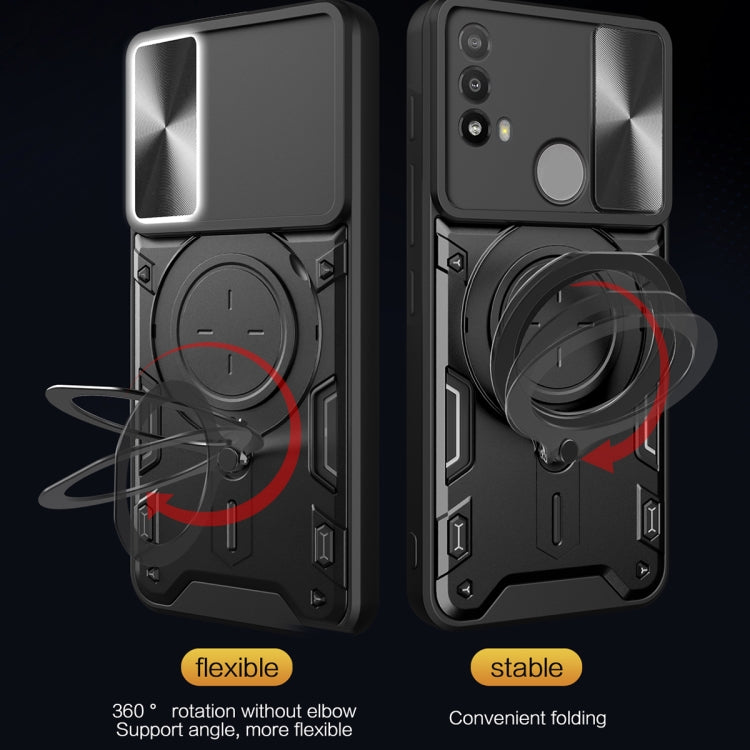 For Motorola Moto E20 / E30 / E40 CD Texture Sliding Camshield Magnetic Holder Phone Case(Pink) - free shipping - PMC TechLife - Order now!