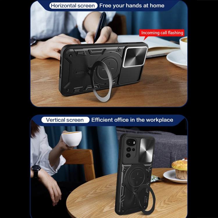 For Motorola Moto G22 / E32 CD Texture Sliding Camshield Magnetic Holder Phone Case(Silver) - free shipping - PMC TechLife - Order now!