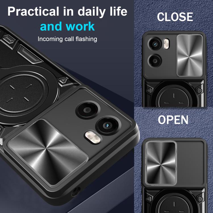 For Motorola Moto G05 CD Texture Sliding Camshield Magnetic Holder Phone Case(Pink) - free shipping - PMC TechLife - Order now!