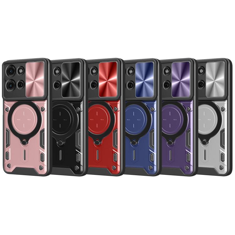 For Motorola Moto G75 5G CD Texture Sliding Camshield Magnetic Holder Phone Case(Black) - free shipping - PMC TechLife - Order now!