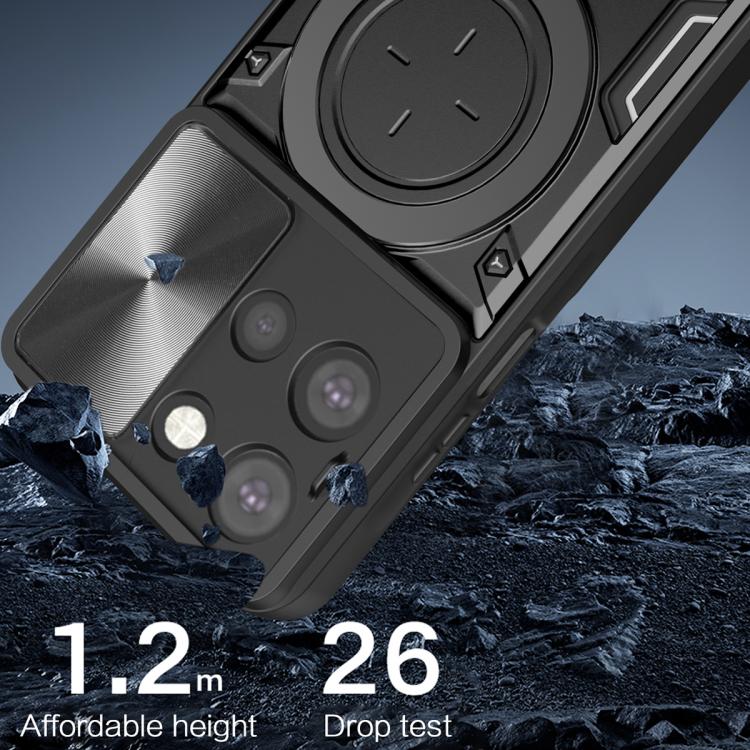 For Motorola Moto G 2025 CD Texture Sliding Camshield Magnetic Holder Phone Case(Pink) - free shipping - PMC TechLife - Order now!