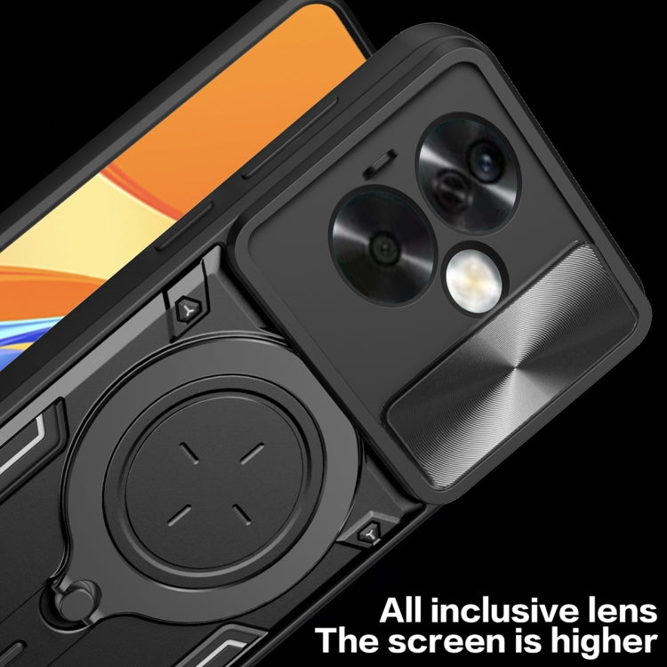 For OPPO A79 5G Global CD Texture Sliding Camshield Magnetic Holder Phone Case(Purple) - free shipping - PMC TechLife - Order now!