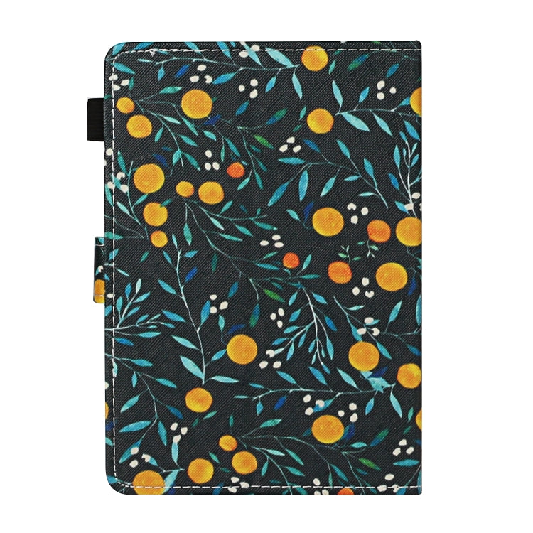 For 10 inch Universal Tablet PC Flower Pattern Horizontal Flip Leather Case with Card Slots & Holder(Yellow Fruit) - 10 - 11 inch by PMC TechLife | Online Shopping South Africa | PMC TechLife | Buy Now Pay Later Mobicred
