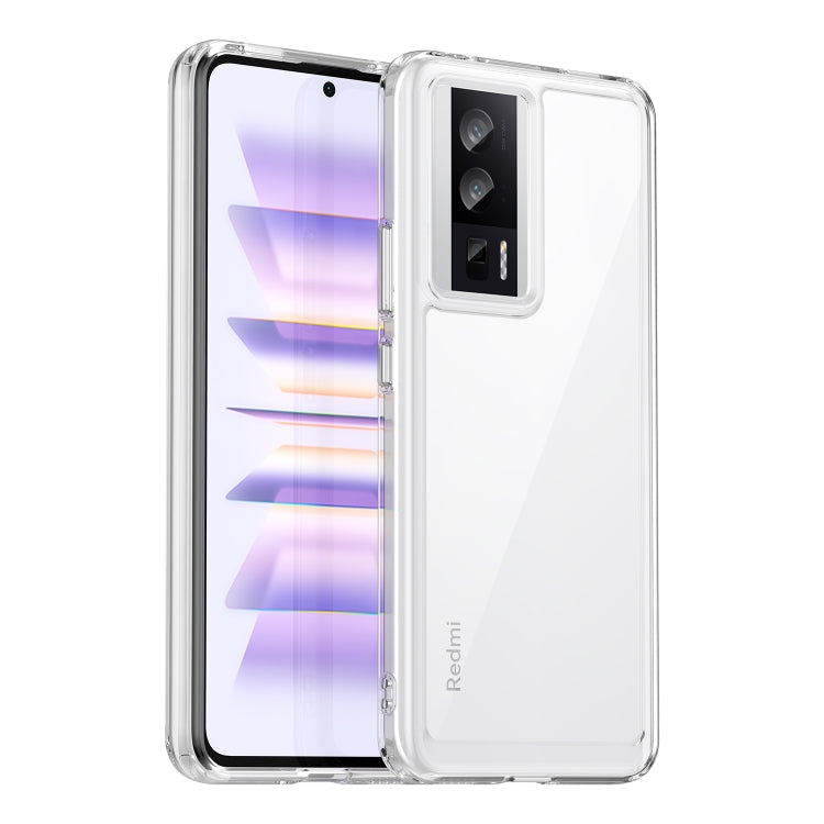 For Xiaomi Poco F5 Pro Colorful Series Acrylic Hybrid TPU Phone Case(Transparent) - Xiaomi Cases by PMC TechLife | Online Shopping South Africa | PMC TechLife | Buy Now Pay Later Mobicred