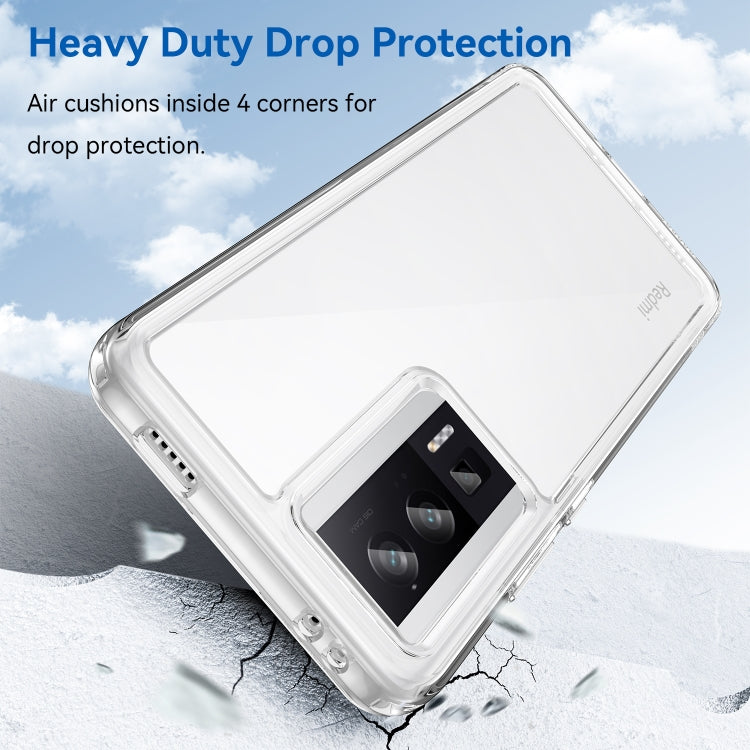 For Xiaomi Poco F5 Pro Colorful Series Acrylic Hybrid TPU Phone Case(Transparent) - Xiaomi Cases by PMC TechLife | Online Shopping South Africa | PMC TechLife | Buy Now Pay Later Mobicred