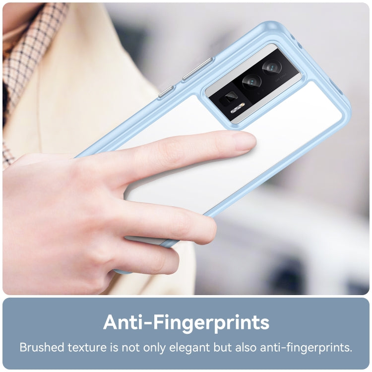 For Xiaomi Poco F5 Pro Colorful Series Acrylic Hybrid TPU Phone Case(Blue) - Xiaomi Cases by PMC TechLife | Online Shopping South Africa | PMC TechLife | Buy Now Pay Later Mobicred