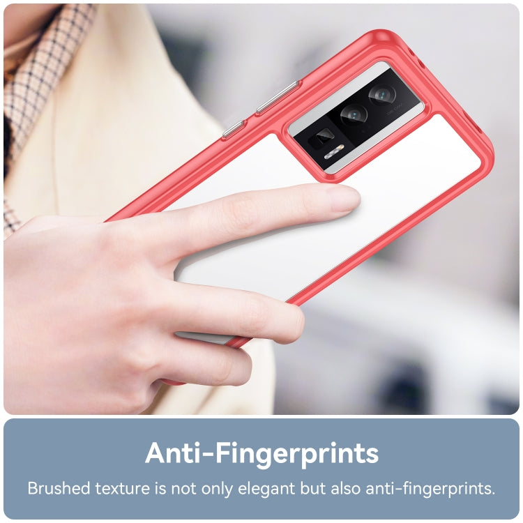 For Xiaomi Poco F5 Pro Colorful Series Acrylic Hybrid TPU Phone Case(Red) - Xiaomi Cases by PMC TechLife | Online Shopping South Africa | PMC TechLife | Buy Now Pay Later Mobicred