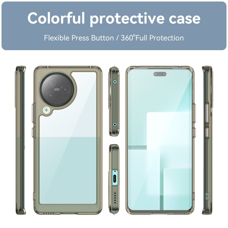 For Xiaomi Civi 3 Colorful Series Acrylic Hybrid TPU Phone Case(Transparent Grey) - Xiaomi Cases by PMC TechLife | Online Shopping South Africa | PMC TechLife | Buy Now Pay Later Mobicred