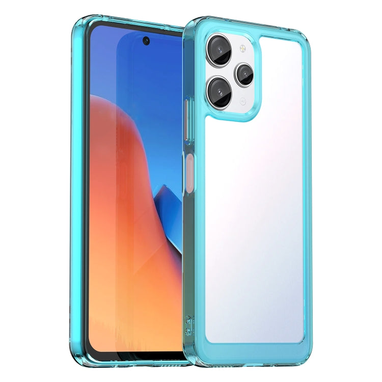 For Xiaomi Redmi 12R Colorful Series Acrylic Hybrid TPU Phone Case(Transparent Blue) - Xiaomi Cases by PMC TechLife | Online Shopping South Africa | PMC TechLife | Buy Now Pay Later Mobicred