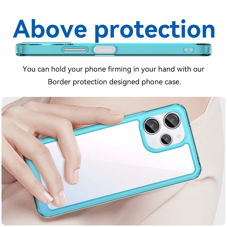 For Xiaomi Redmi 12R Colorful Series Acrylic Hybrid TPU Phone Case(Transparent Blue) - Xiaomi Cases by PMC TechLife | Online Shopping South Africa | PMC TechLife | Buy Now Pay Later Mobicred