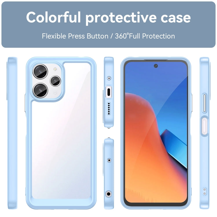 For Xiaomi Redmi 12R Colorful Series Acrylic Hybrid TPU Phone Case(Blue) - Xiaomi Cases by PMC TechLife | Online Shopping South Africa | PMC TechLife | Buy Now Pay Later Mobicred