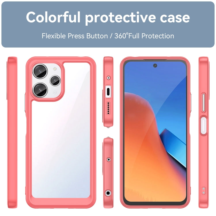 For Xiaomi Redmi 12R Colorful Series Acrylic Hybrid TPU Phone Case(Red) - Xiaomi Cases by PMC TechLife | Online Shopping South Africa | PMC TechLife | Buy Now Pay Later Mobicred