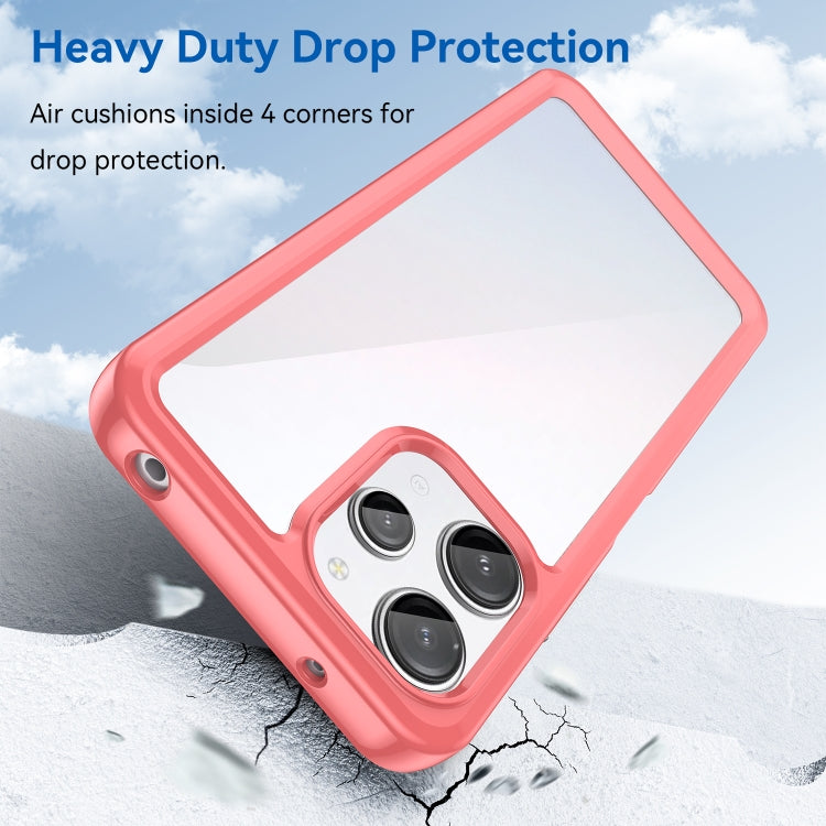 For Xiaomi Redmi 12R Colorful Series Acrylic Hybrid TPU Phone Case(Red) - Xiaomi Cases by PMC TechLife | Online Shopping South Africa | PMC TechLife | Buy Now Pay Later Mobicred