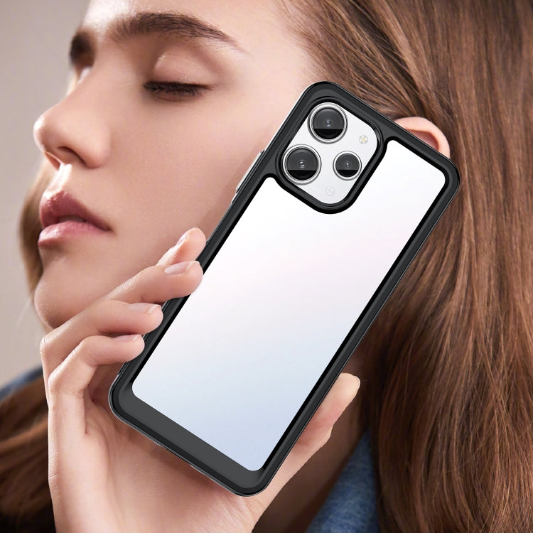 For Xiaomi Redmi 12R Colorful Series Acrylic Hybrid TPU Phone Case(Black) - Xiaomi Cases by PMC TechLife | Online Shopping South Africa | PMC TechLife | Buy Now Pay Later Mobicred