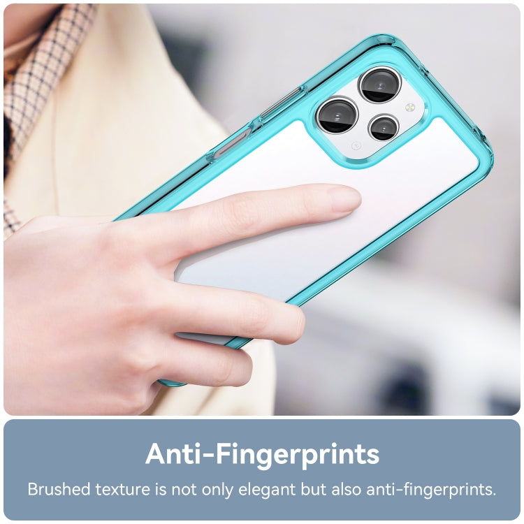 For Xiaomi Poco M6 Pro 5G Colorful Series Acrylic Hybrid TPU Phone Case(Transparent Blue) - Xiaomi Cases by PMC TechLife | Online Shopping South Africa | PMC TechLife | Buy Now Pay Later Mobicred