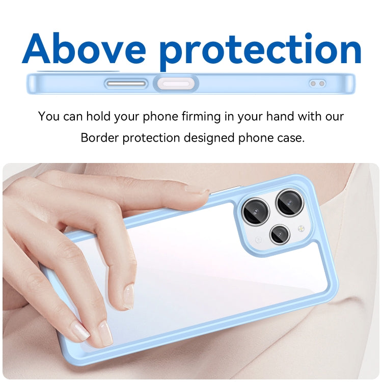 For Xiaomi Poco M6 Pro 5G Colorful Series Acrylic Hybrid TPU Phone Case(Blue) - Xiaomi Cases by PMC TechLife | Online Shopping South Africa | PMC TechLife | Buy Now Pay Later Mobicred