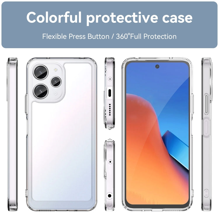 For Xiaomi Redmi 12 5G Colorful Series Acrylic Hybrid TPU Phone Case(Transparent) - free shipping - PMC TechLife - Order now!