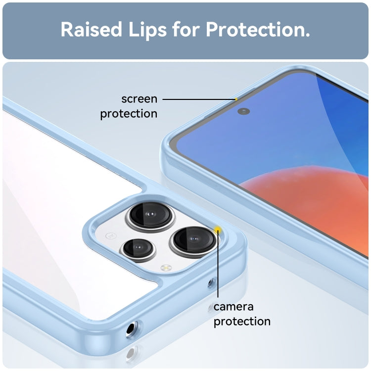 For Xiaomi Redmi 12 5G Colorful Series Acrylic Hybrid TPU Phone Case(Blue) - Xiaomi Cases by PMC TechLife | Online Shopping South Africa | PMC TechLife | Buy Now Pay Later Mobicred
