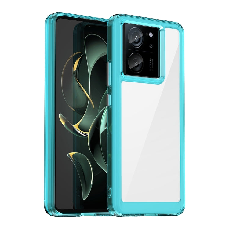 For Xiaomi Redmi K60 Ultra Colorful Series Acrylic Hybrid TPU Phone Case(Transparent Blue) - Redmi K60 Ultra Cases by PMC TechLife | Online Shopping South Africa | PMC TechLife | Buy Now Pay Later Mobicred