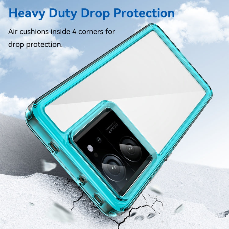 For Xiaomi Redmi K60 Ultra Colorful Series Acrylic Hybrid TPU Phone Case(Transparent Blue) - Redmi K60 Ultra Cases by PMC TechLife | Online Shopping South Africa | PMC TechLife | Buy Now Pay Later Mobicred