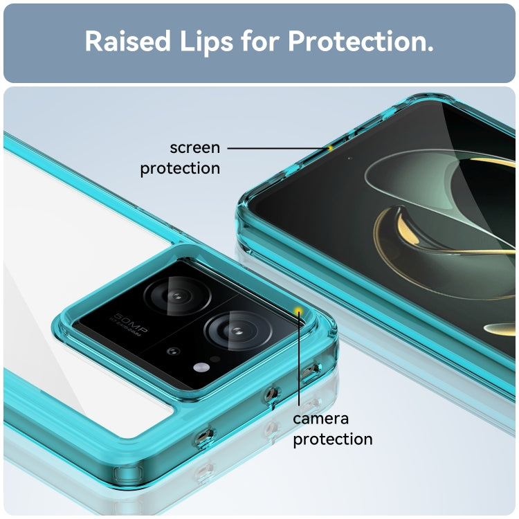 For Xiaomi Redmi K60 Ultra Colorful Series Acrylic Hybrid TPU Phone Case(Transparent Blue) - Redmi K60 Ultra Cases by PMC TechLife | Online Shopping South Africa | PMC TechLife | Buy Now Pay Later Mobicred