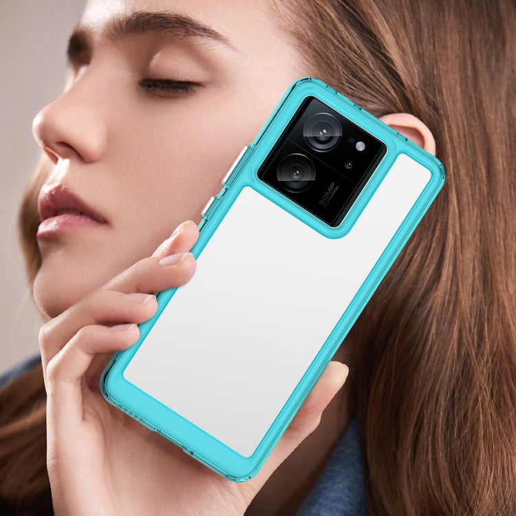 For Xiaomi Redmi K60 Ultra Colorful Series Acrylic Hybrid TPU Phone Case(Transparent Blue) - Redmi K60 Ultra Cases by PMC TechLife | Online Shopping South Africa | PMC TechLife | Buy Now Pay Later Mobicred