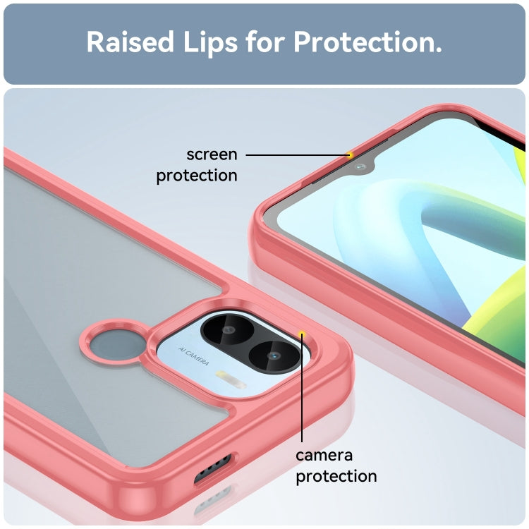 For Xiaomi Poco C50 Colorful Series Acrylic Hybrid TPU Phone Case(Red) - Xiaomi Cases by PMC TechLife | Online Shopping South Africa | PMC TechLife | Buy Now Pay Later Mobicred