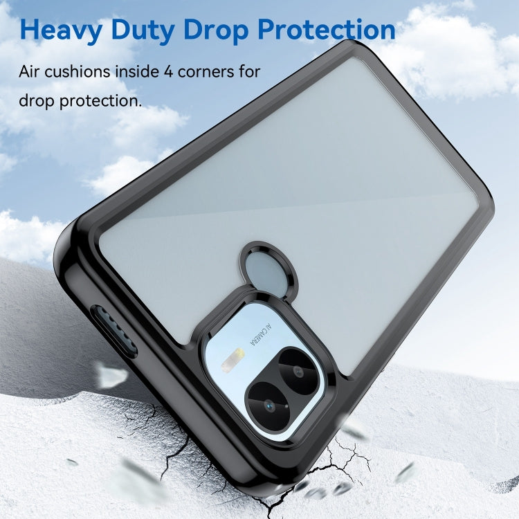 For Xiaomi Poco C50 Colorful Series Acrylic Hybrid TPU Phone Case(Black) - Xiaomi Cases by PMC TechLife | Online Shopping South Africa | PMC TechLife | Buy Now Pay Later Mobicred