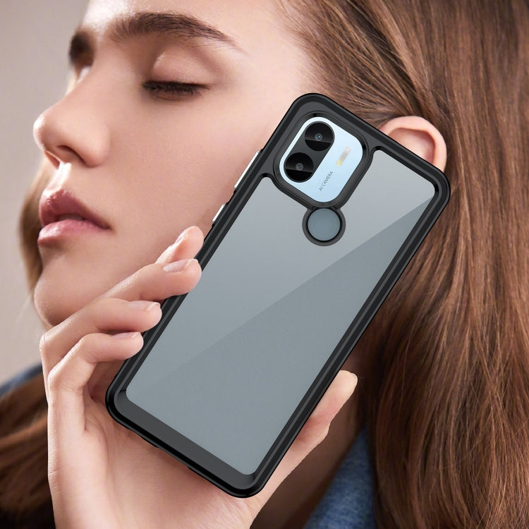 For Xiaomi Poco C50 Colorful Series Acrylic Hybrid TPU Phone Case(Black) - Xiaomi Cases by PMC TechLife | Online Shopping South Africa | PMC TechLife | Buy Now Pay Later Mobicred