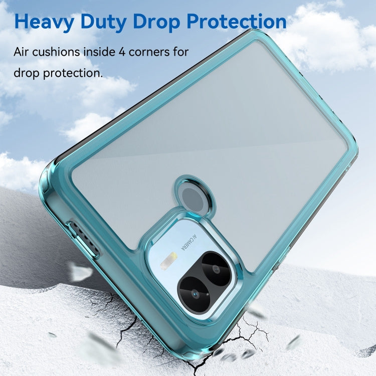 For Xiaomi Poco C51 Colorful Series Acrylic Hybrid TPU Phone Case(Transparent Blue) - Xiaomi Cases by PMC TechLife | Online Shopping South Africa | PMC TechLife | Buy Now Pay Later Mobicred