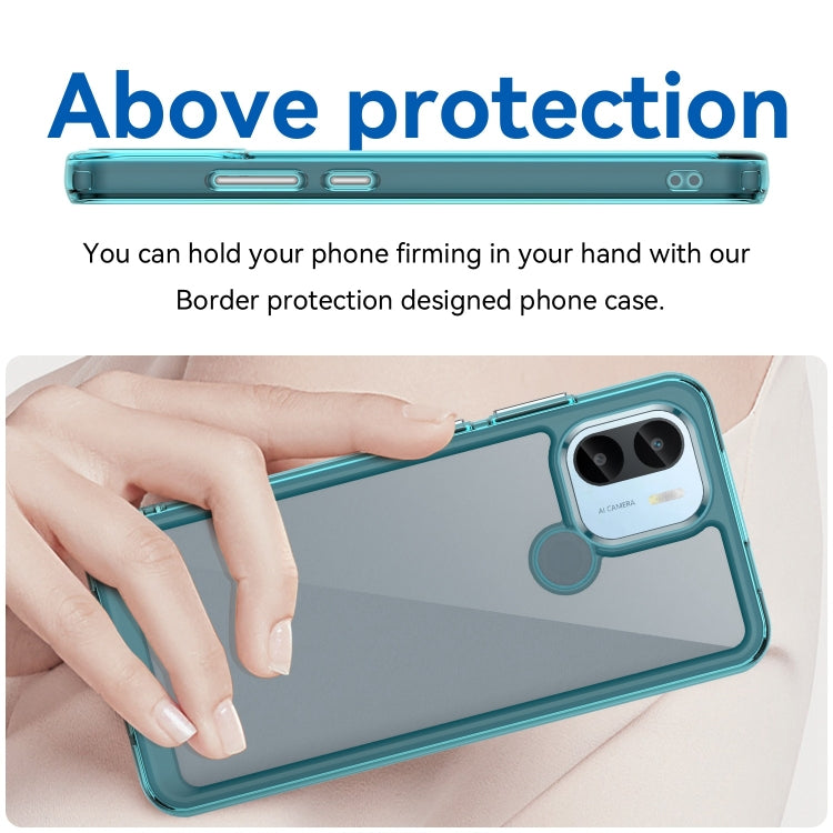 For Xiaomi Poco C51 Colorful Series Acrylic Hybrid TPU Phone Case(Transparent Blue) - Xiaomi Cases by PMC TechLife | Online Shopping South Africa | PMC TechLife | Buy Now Pay Later Mobicred